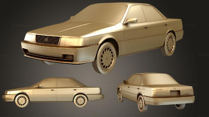 Автомобили и транспорт (Lexus ES (Mk1) 1989, CARS_2250) 3D модель для ЧПУ станка